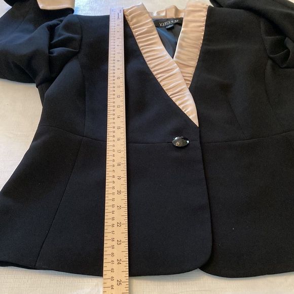 KASPER Jacket Blazer Black & Cream Blazer Jacket - Picture 13 of 14